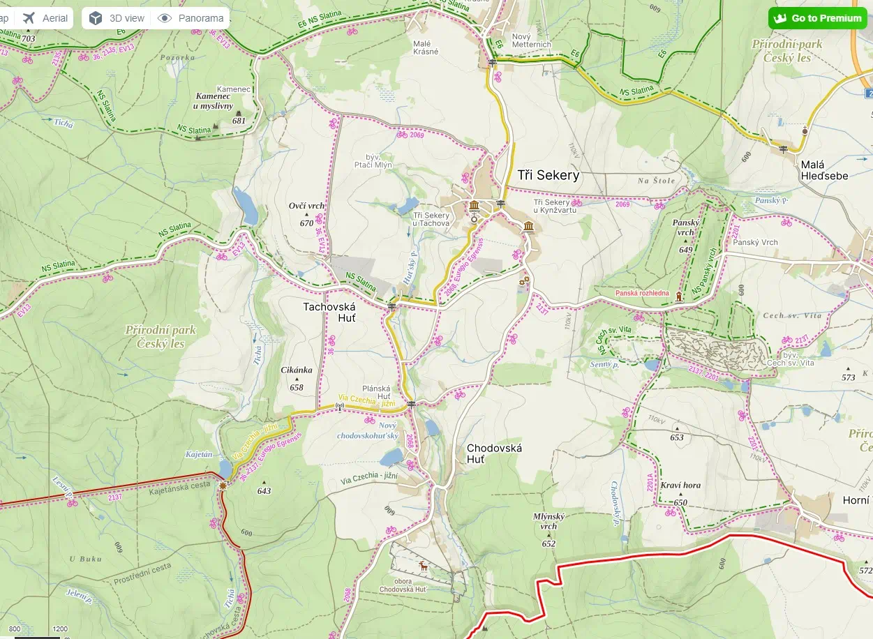 Luchtfoto Google Maps - Chodovska Hut